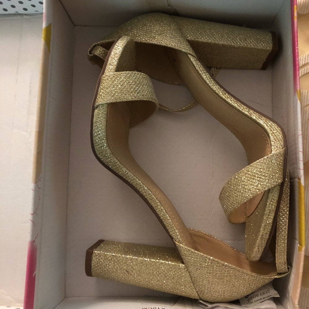 Gold Glitter Heel